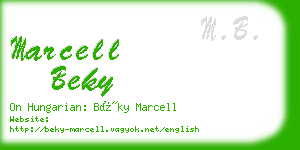 marcell beky business card